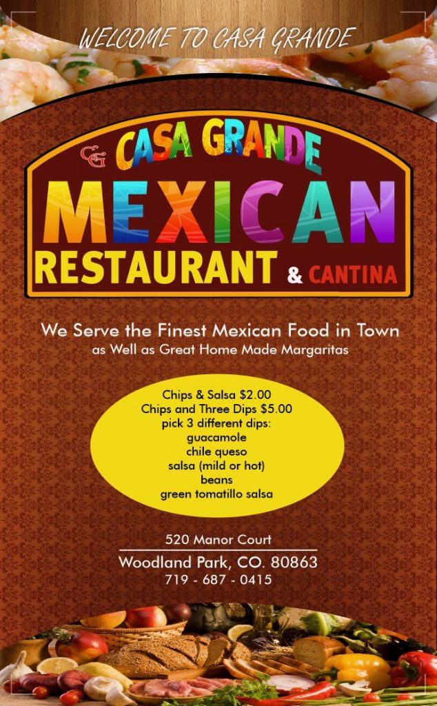Casa Grande Mexican Restaurant Menu