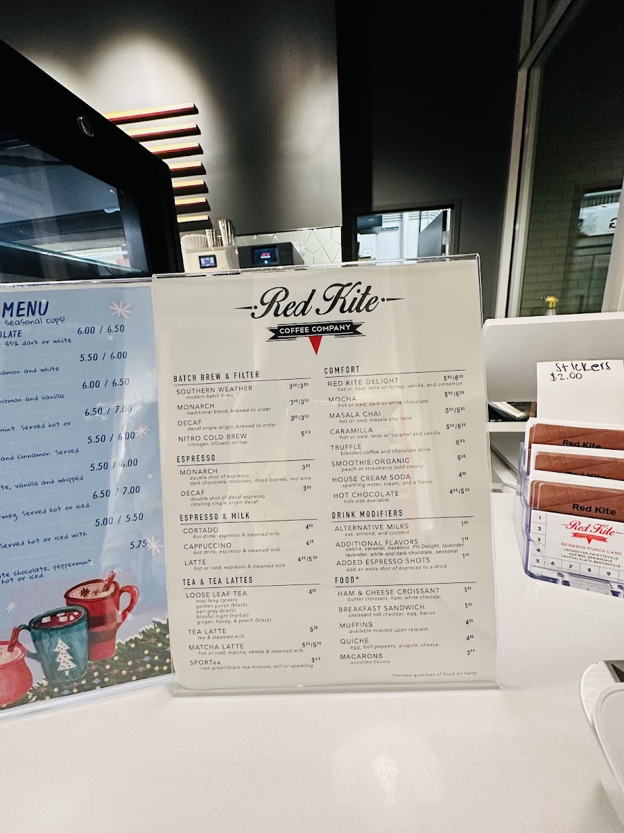 Red Kite Coffee Company Red Kite Coffee Company General Menu - Cafe Menu in Bentonville, AR